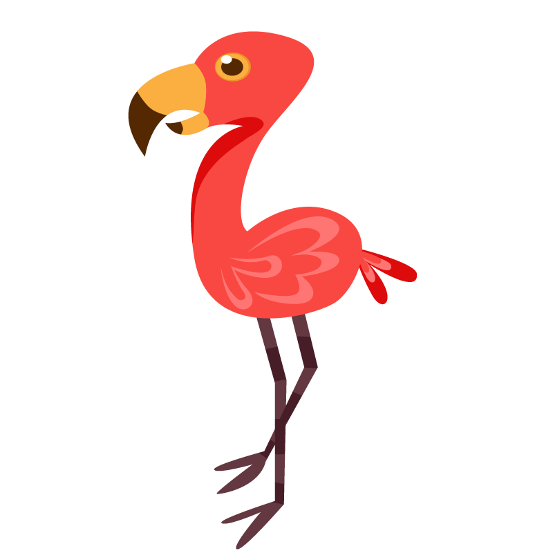 美しき鳥類フラミンゴのイラスト素材 商用可能な無料 フリー のイラスト素材ならストックマテリアル