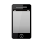 スマートフォン（iPhone）のイラスト素材