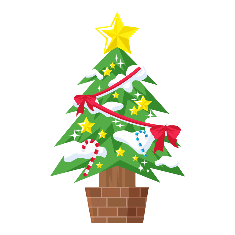 クリスマスツリーのイラスト素材 商用可能な無料 フリー のイラスト素材ならストックマテリアル