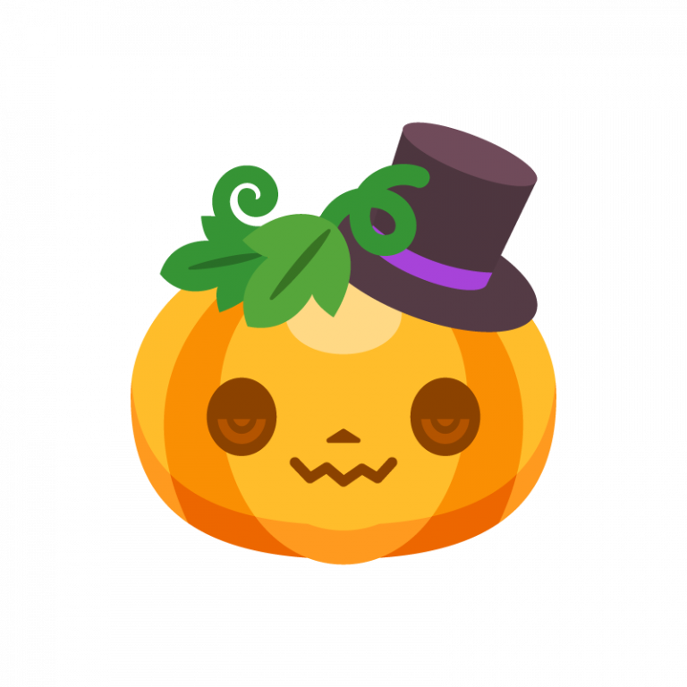 ハロウィンカボチャ/かぼちゃ（パンプキン）のイラスト素材
