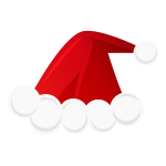 クリスマス用サンタ帽子のイラスト素材
