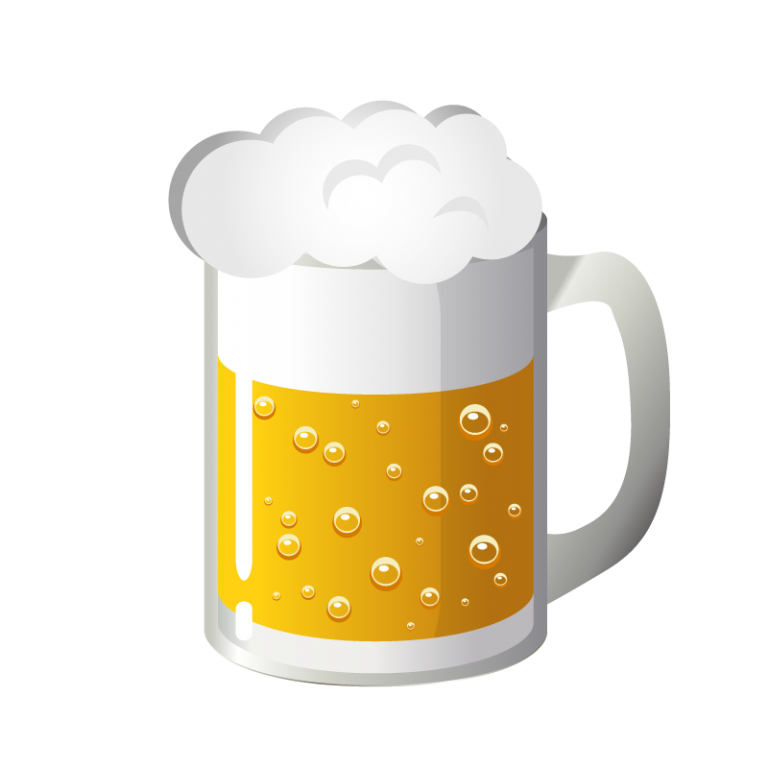 生ビール（アルコール）のイラスト素材