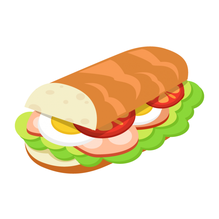 パン（サンドイッチ）のイラスト素材