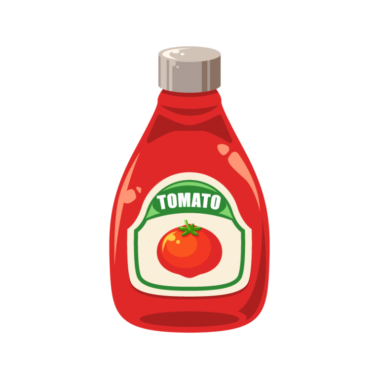 トマトケチャップ（調味料）のイラスト素材