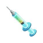 インフルエンザワクチン投与に使う注射器のイラスト素材