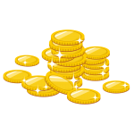 お金（コイン）のイラスト素材