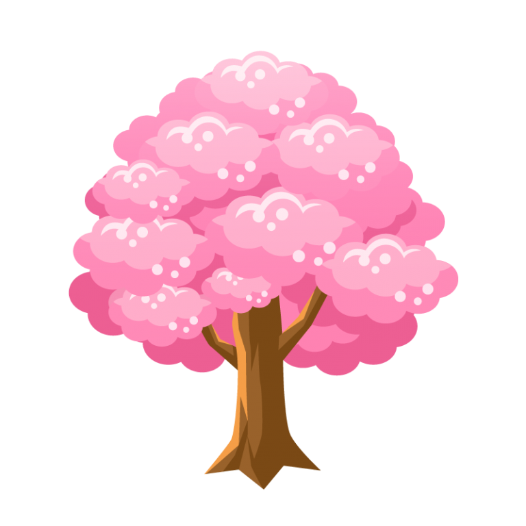 春に咲く桜の花/桜の木（さくら・サクラ）のイラスト素材