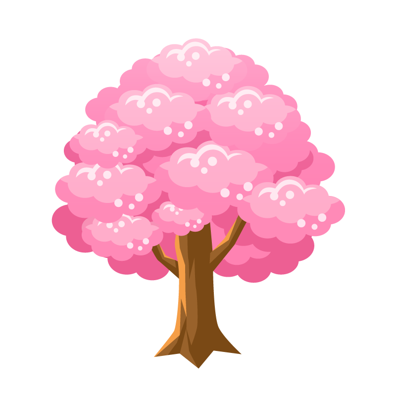 綺麗 桜 木 イラスト タガタメウォール