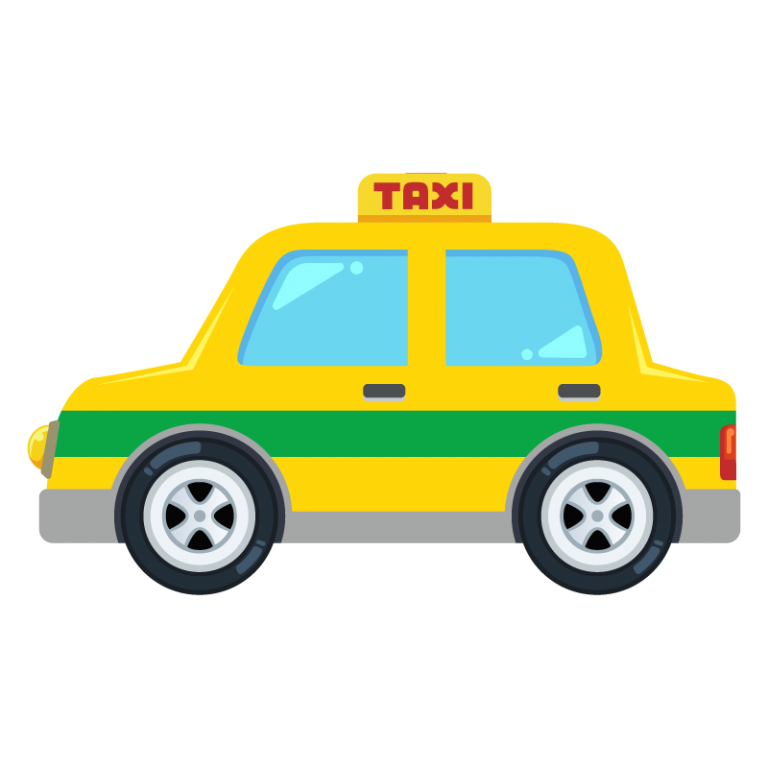 タクシー（ハイヤー/自動車）のイラスト素材