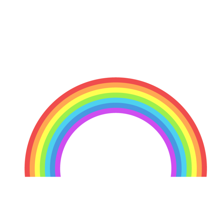 虹（レインボー）のイラスト素材